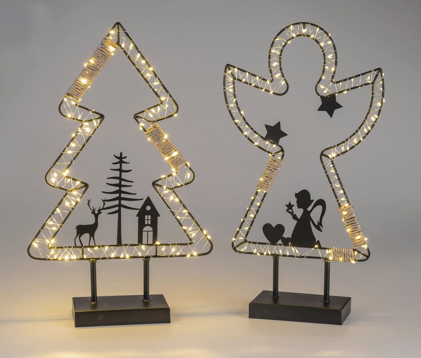 formano LED Dekolicht LED Weihnachtsdeko 2er Set Engel & Tanne, 50 cm, 102 LEDs je Figur, LED fest integriert Bild 2
