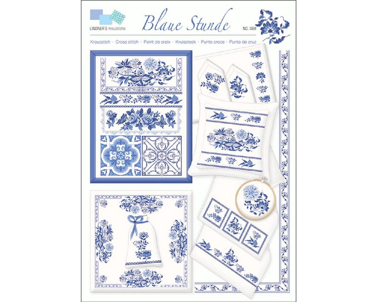 Lindner´s Kreuzstiche Kreativset Lindner´s Kreuzstiche Zählmuster Vorlage "Blaue Stunde", 089, (embroidery kit by Marussia) Bild 2