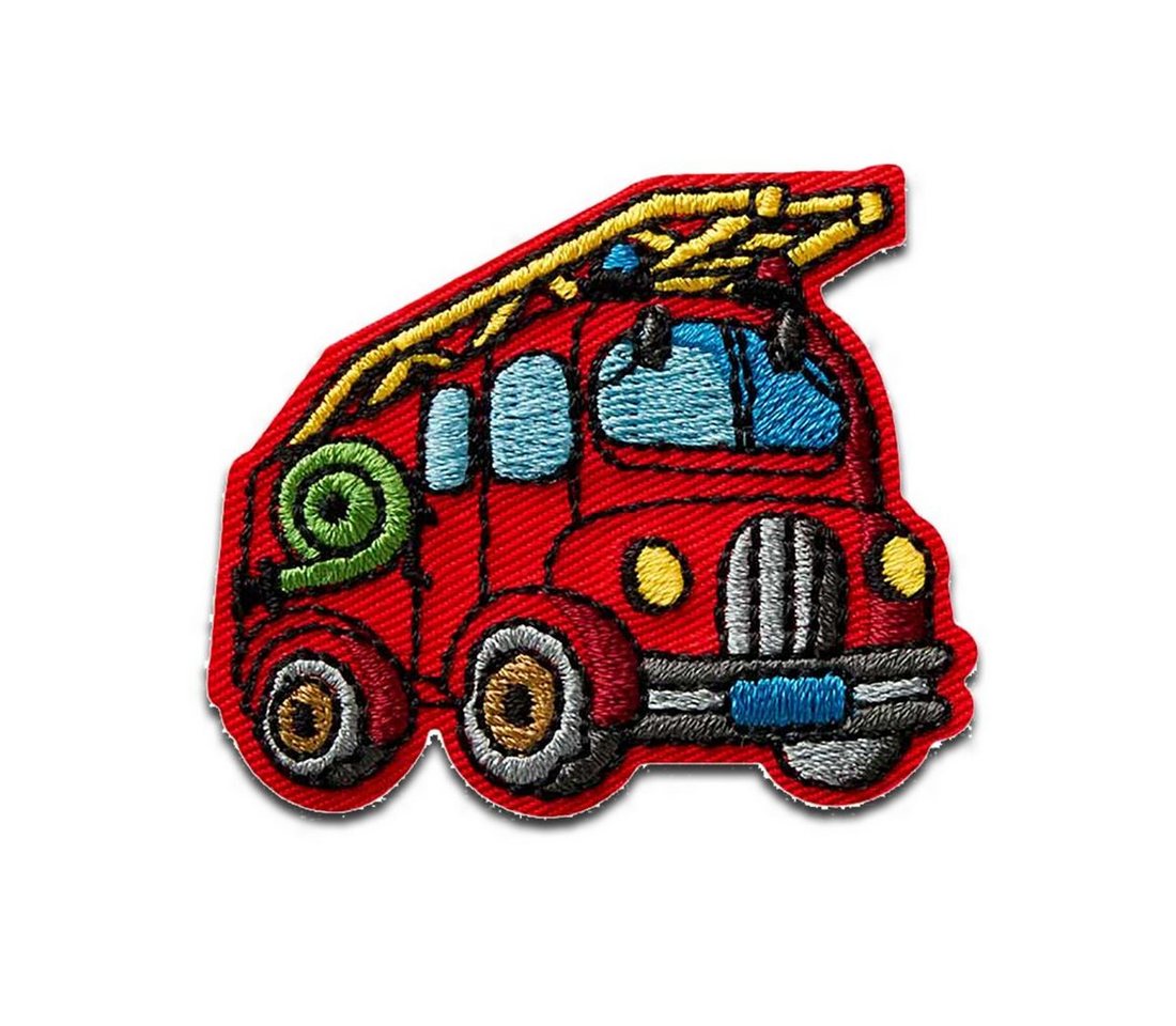 Mono-Quick Aufnäher Bügelbild, Aufbügler, Applikationen, Patches, Flicken, zum aufbügeln, Polyester, Feuerwehrauto Kinder - Größe: 5 x 4,2 cm Bild 3
