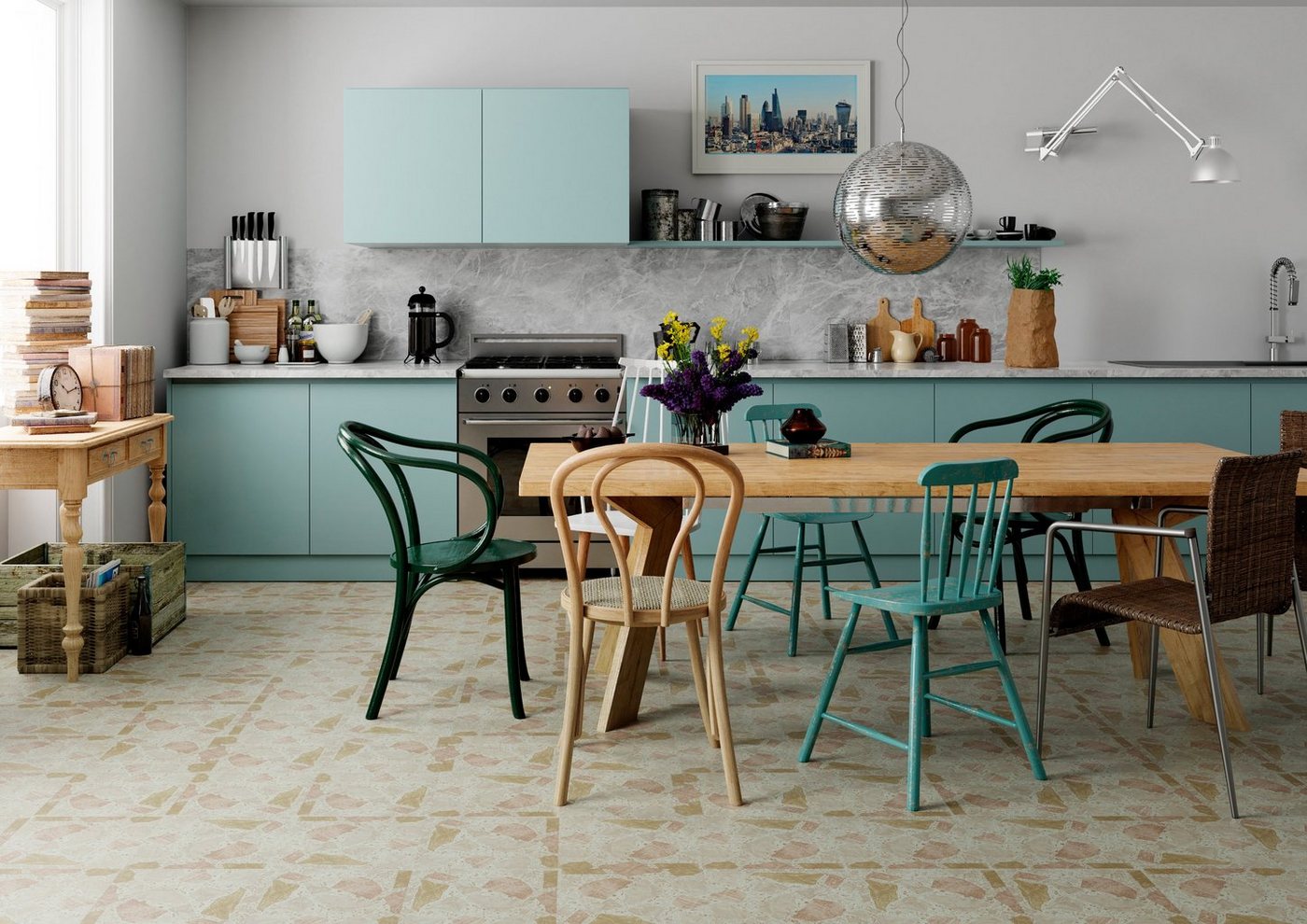 XXVinyl Vinylfliesen Design Fliese Vinylboden selbstklebend 2,14 m², naturnahe Optik, selbstklebend im Fliesenformat 30,5 cm x 30,5 cm Bild 5