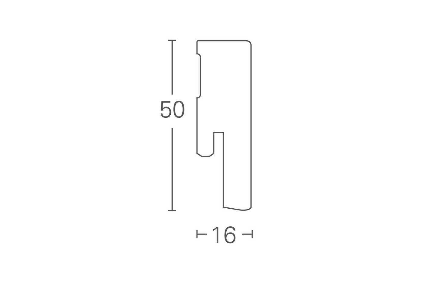 PARADOR Sockelleiste SL 5 Uni weiß D002, L: 220 cm, H: 5 cm, Made in Germany, 1-St., Nachhaltig, Im Farbton RAL 9016, Verwindungsfrei, Mit hochwertigem MDF-Kern Bild 3