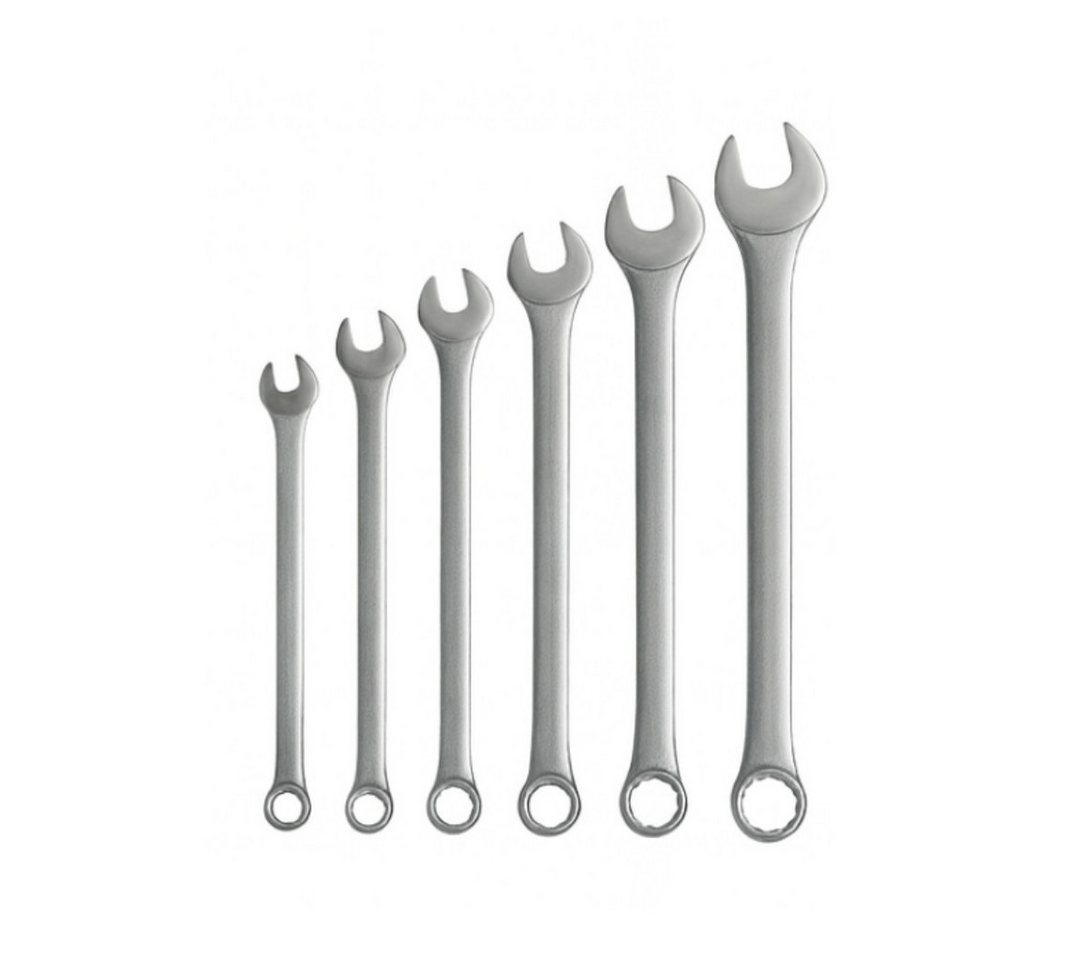 Beast Gabel- und Ringschlüssel Gabel Ringschlüsselsatz 6tlg Ring Maulschlüssel Set 10-17mm (Set, 6 St), 6-teilig, verchromte Oberfläche Bild 2