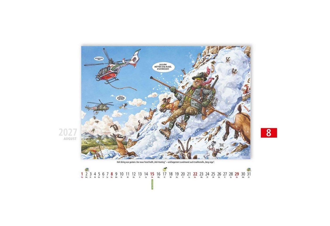 Wandkalender DJZ Edition: Haralds Klavinius Jagdkalender 2027 Bild 2