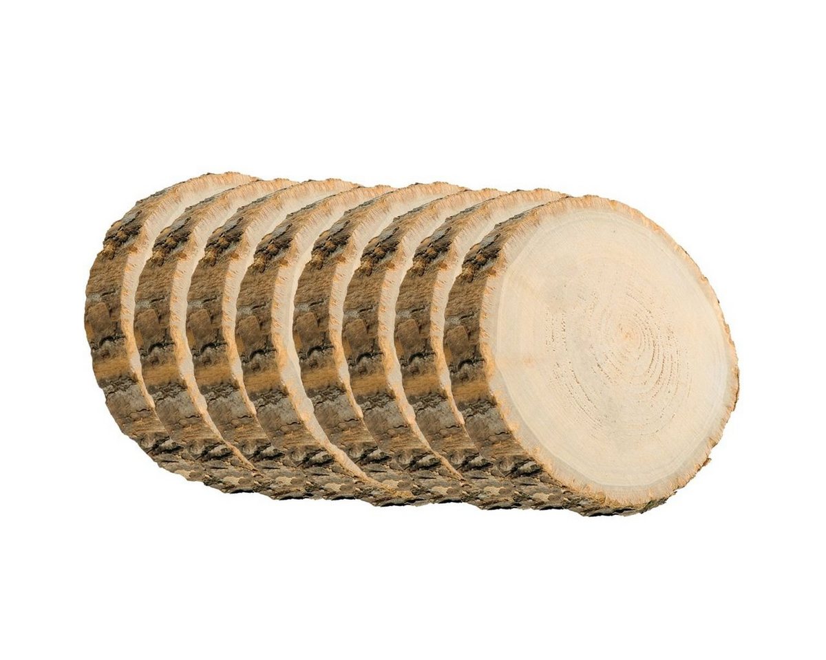 CHAKS Rindenscheiben Holzscheiben Set 17cm Durchmesser