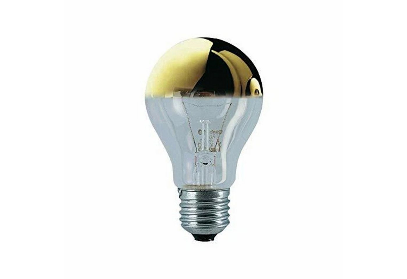 Osram Spezialleuchtmittel OSRAM Kopfspiegellampe vergoldet E27 60W, E27, 1 St., warmweiss, klassische Glühfadentechnik