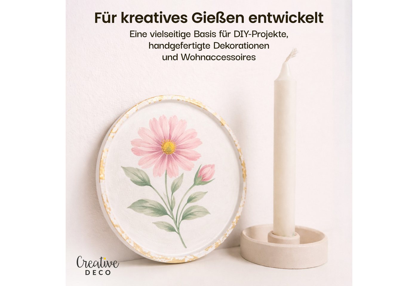 Creative Deco Modelliermasse Gießpulver weiß Keramik Gießmasse Bild 2