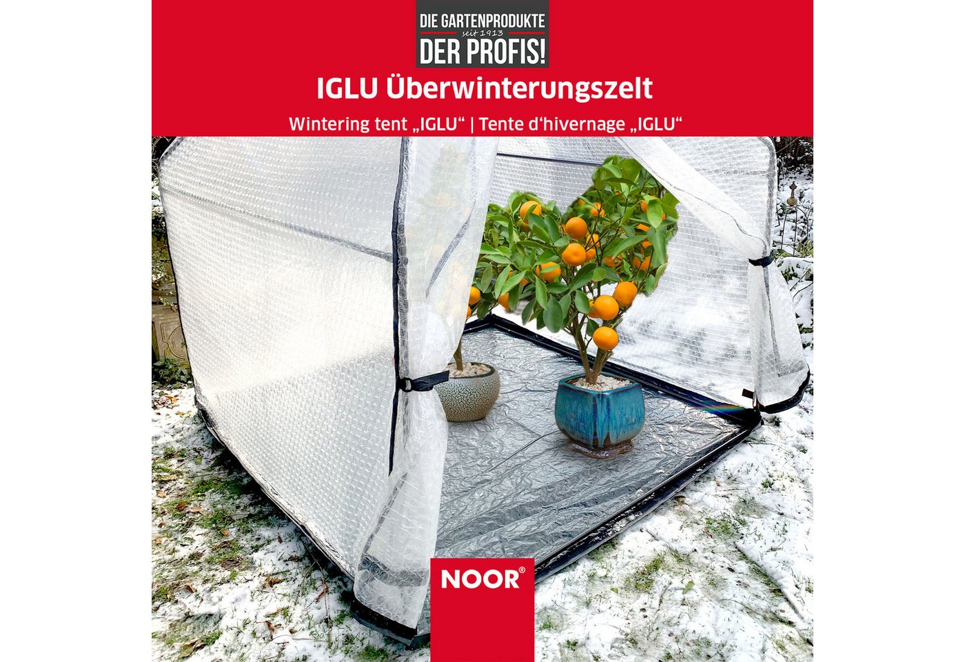 NOOR Winterschutzhaube Überwinterungszelt IGLU, Überwinterungsmöglichkeit für Pflanzen