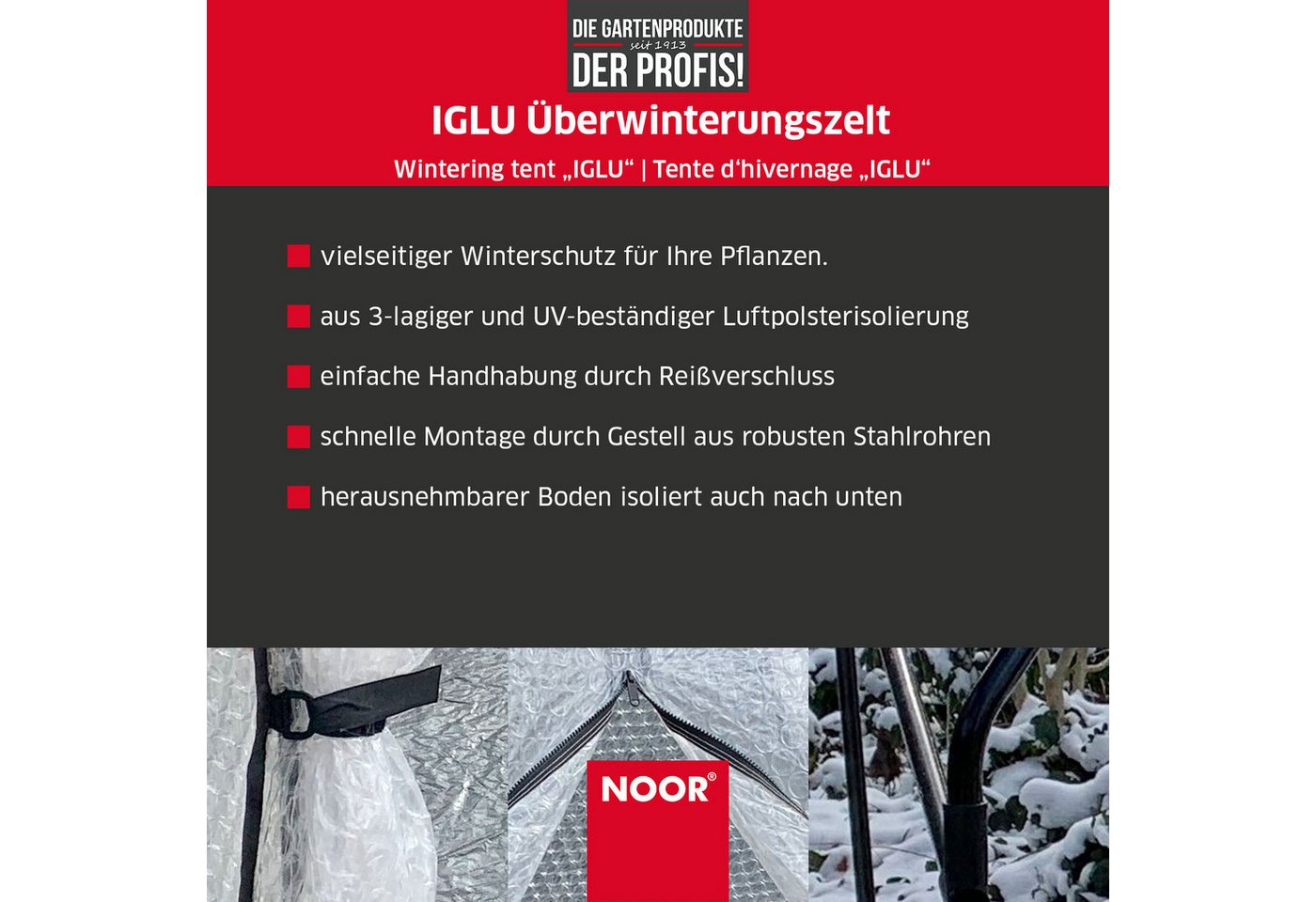 NOOR Winterschutzhaube Überwinterungszelt IGLU, Überwinterungsmöglichkeit für Pflanzen Bild 3