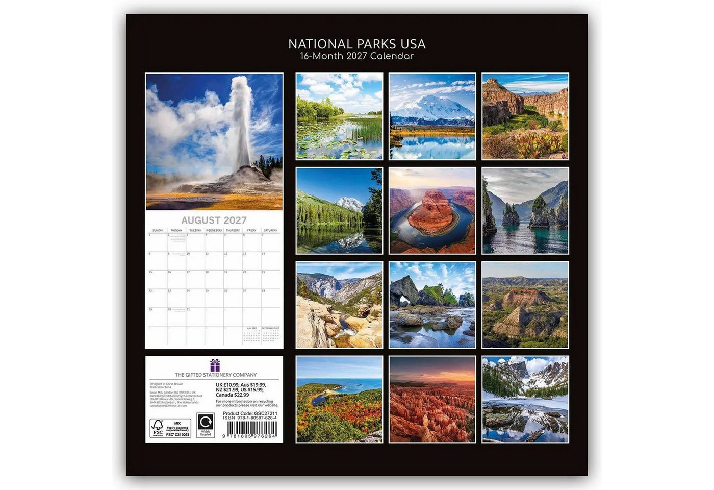 Wandkalender National Parks USA 2027 - 16-Monatskalender Bild 2
