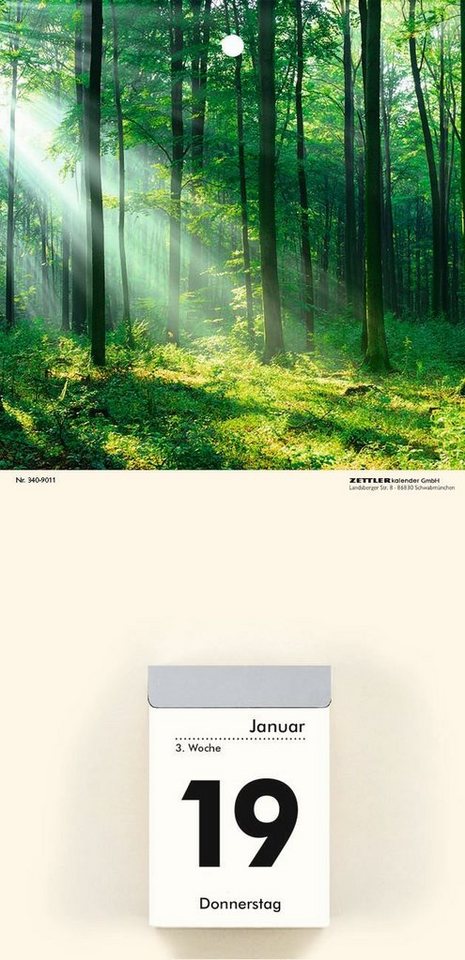ZETTLER Monatskalender ZETTLER 609772 Kalenderrückwand Gebirge 14,5 x 29,5 cm 4-fach sortiert