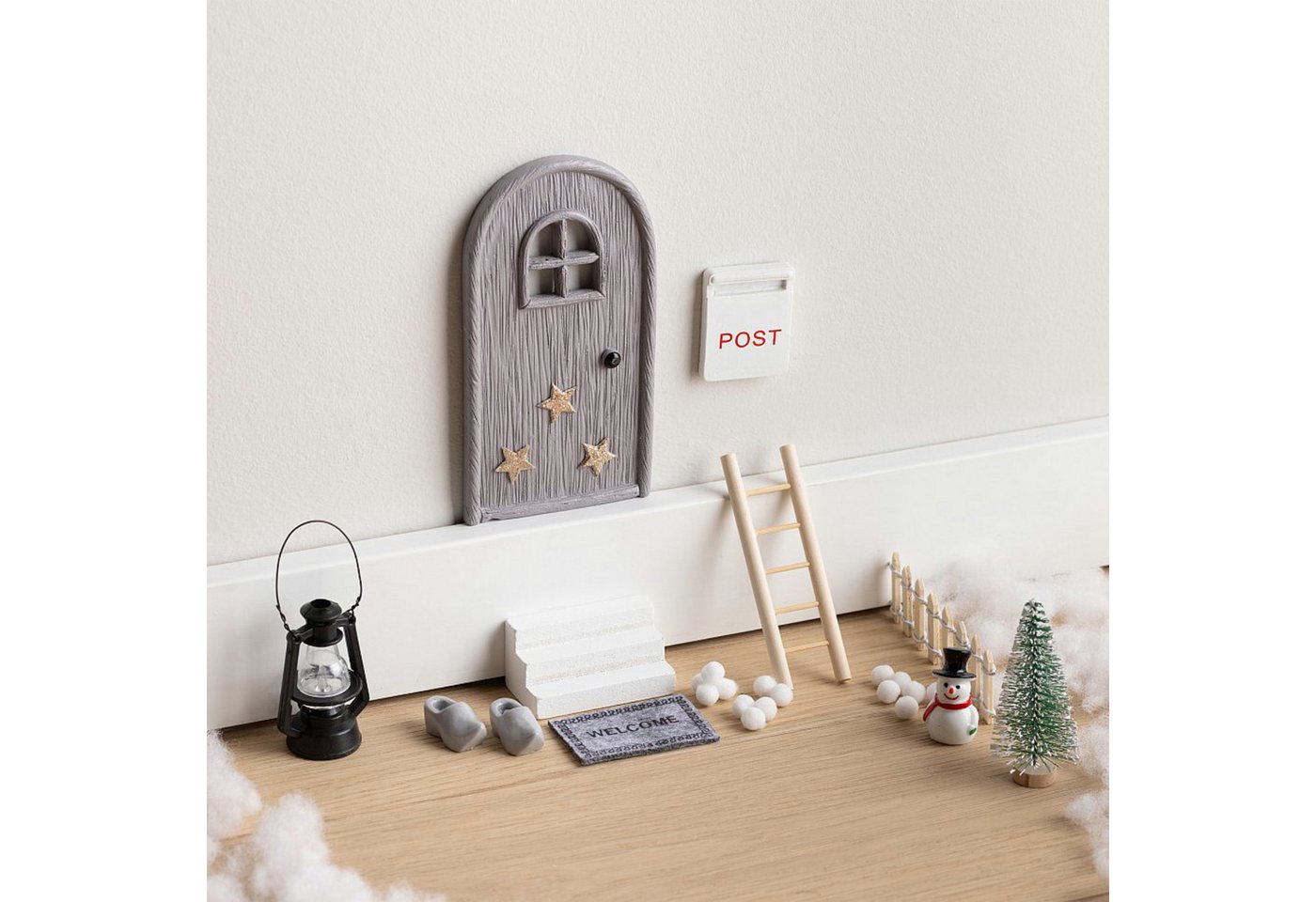 Haushalt International Im- und Export GmbH Wichteltür Weihnachtsdekoration Wichtel Set 27tlg (Stück, 27 St., Packung), Miniatur, Weihnachten, Dekoration Bild 2