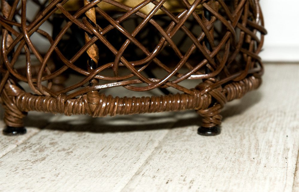 Hacienda Del Sol Stehlampe Große Stehleuchte mit Rattan-Geflecht Stoffschirm - für LEDs - Stehlam, Leuchtmittel austauschbar (nicht im Lieferumfang enthalten) Bild 2