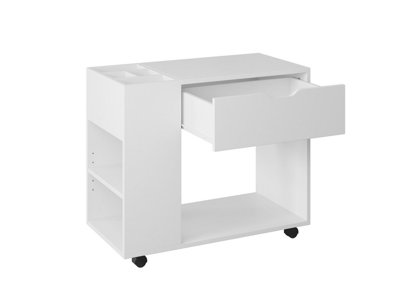 Mondeer Aktenschrank Mobiler Rollcontainer mit Fächern und Schubladen 70 x 36 x 60 cm