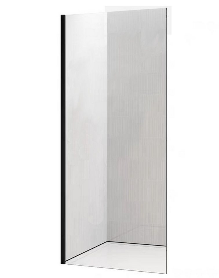 Teico Duschwand Duschabtrennung mit Stabistange 8 mm ESG Glas 1200x2000 mm, Sicherheitsglas Bild 2