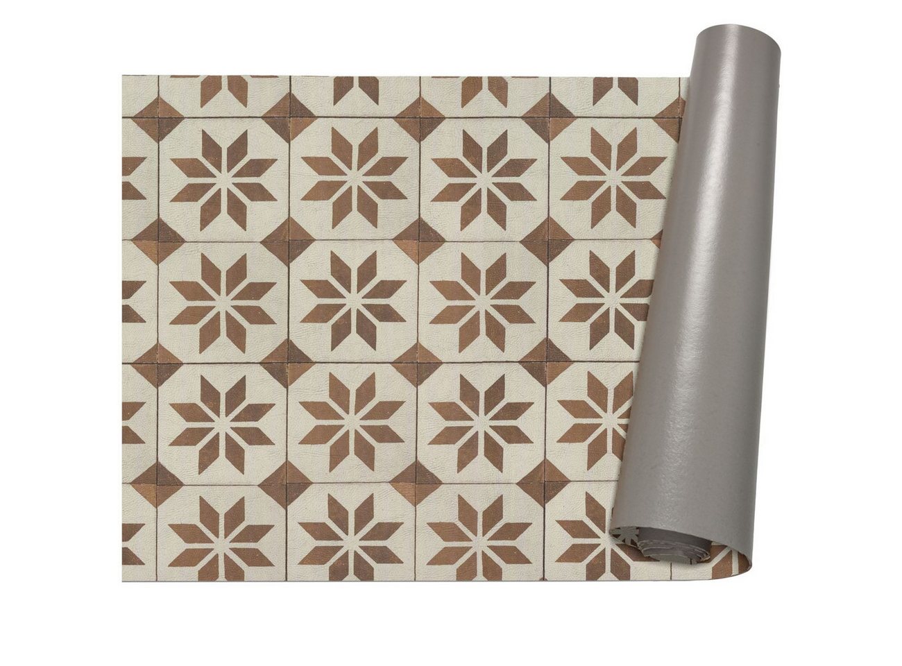 ANRO Küchenläufer abwaschbar BOHO LADY Läufer pflegeleicht Küchenteppich, Rechteckig, Höhe: 3 mm, robust schmutzabweisend 67x100cm Mediterranean Braun robust Bild 2