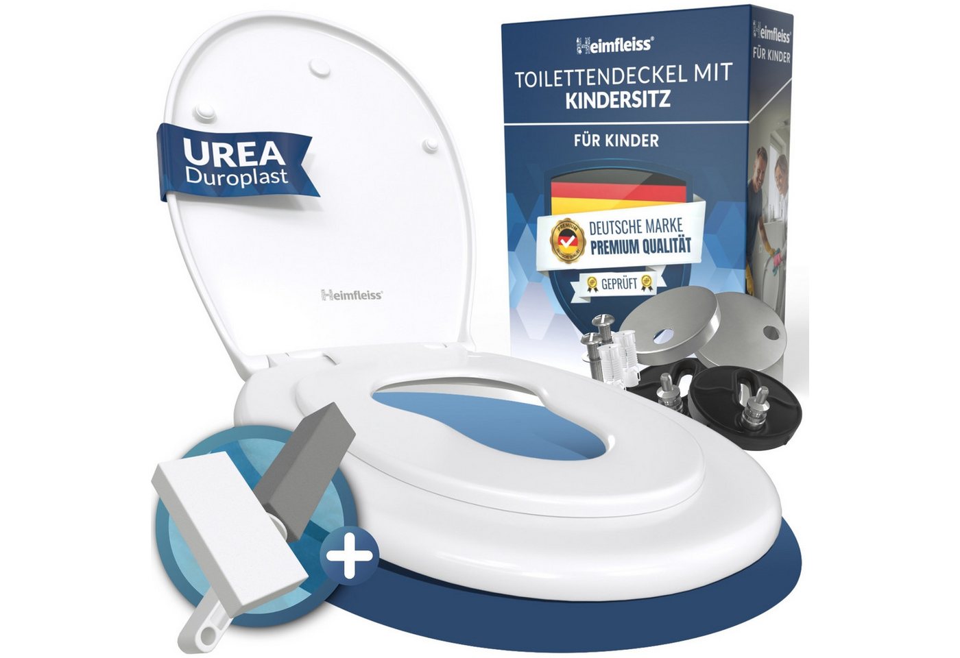 Heimfleiss® WC-Sitz Toilettendeckel Absenkautomatik abnehmbar oval (Klodeckel Softclose, antibakterielles Duroplast, kratzfest) Bild 3