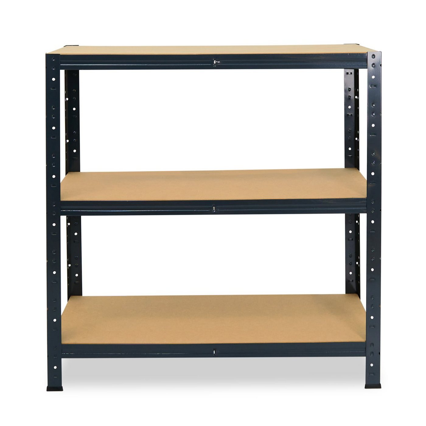 shelfplaza Schwerlastregal HOME, 115x100x50cm anthrazit, 3 Böden, Kellerregal, Garagenregal, Steckregal Bild 2