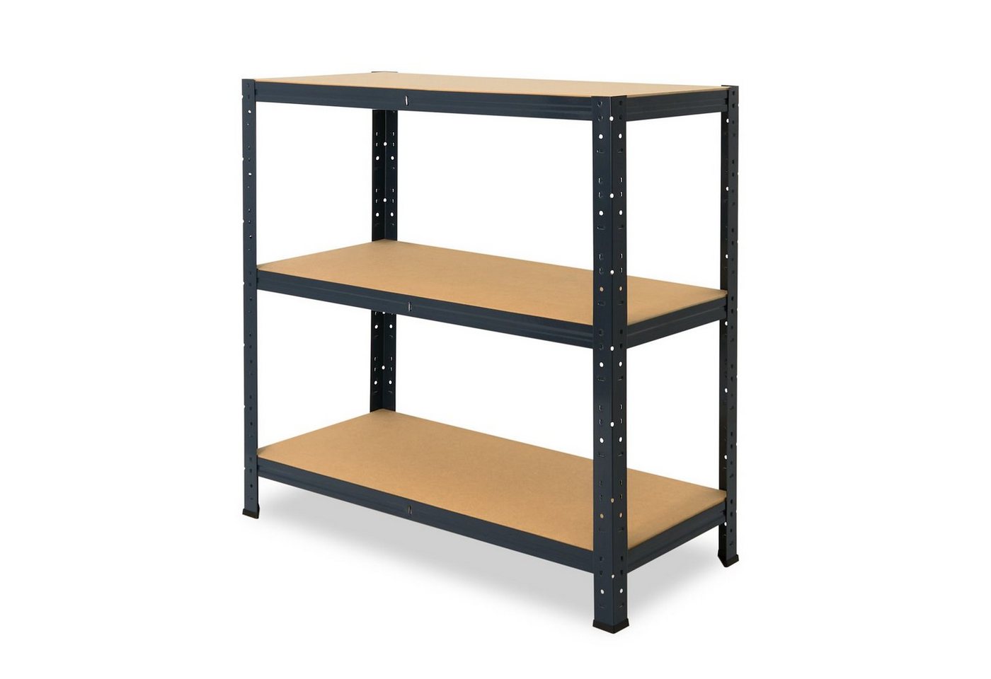 shelfplaza Schwerlastregal HOME, 115x100x50cm anthrazit, 3 Böden, Kellerregal, Garagenregal, Steckregal Bild 5