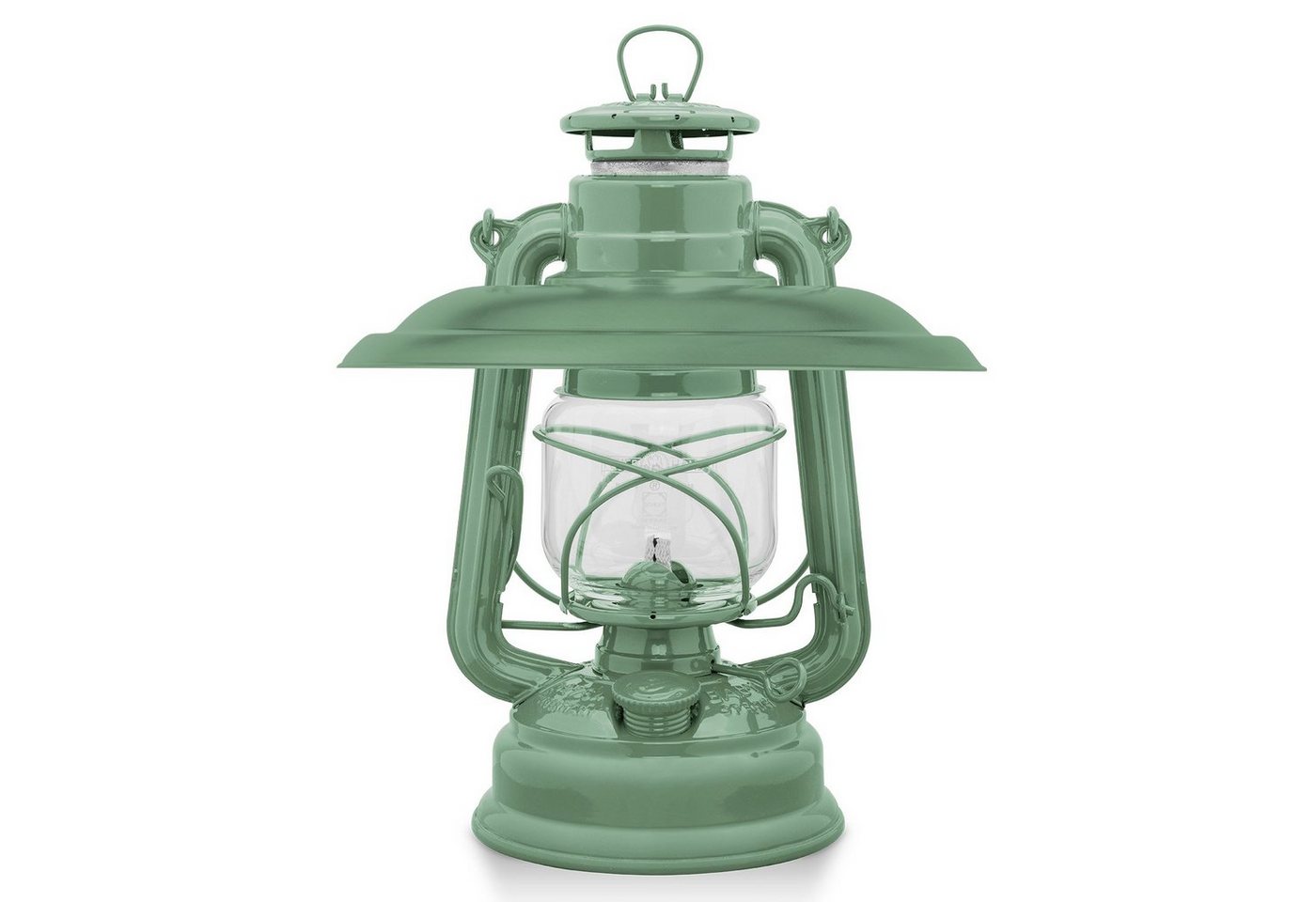 Feuerhand Outdoorkerze Sturmlaterne 276 inkl. Reflektorschirm Modell 2023 (Spar-Set, 2-tlg., 1 x Lampe + 1 x Schirm), Farbe: Sage Green, pulverbeschichtet Bild 2
