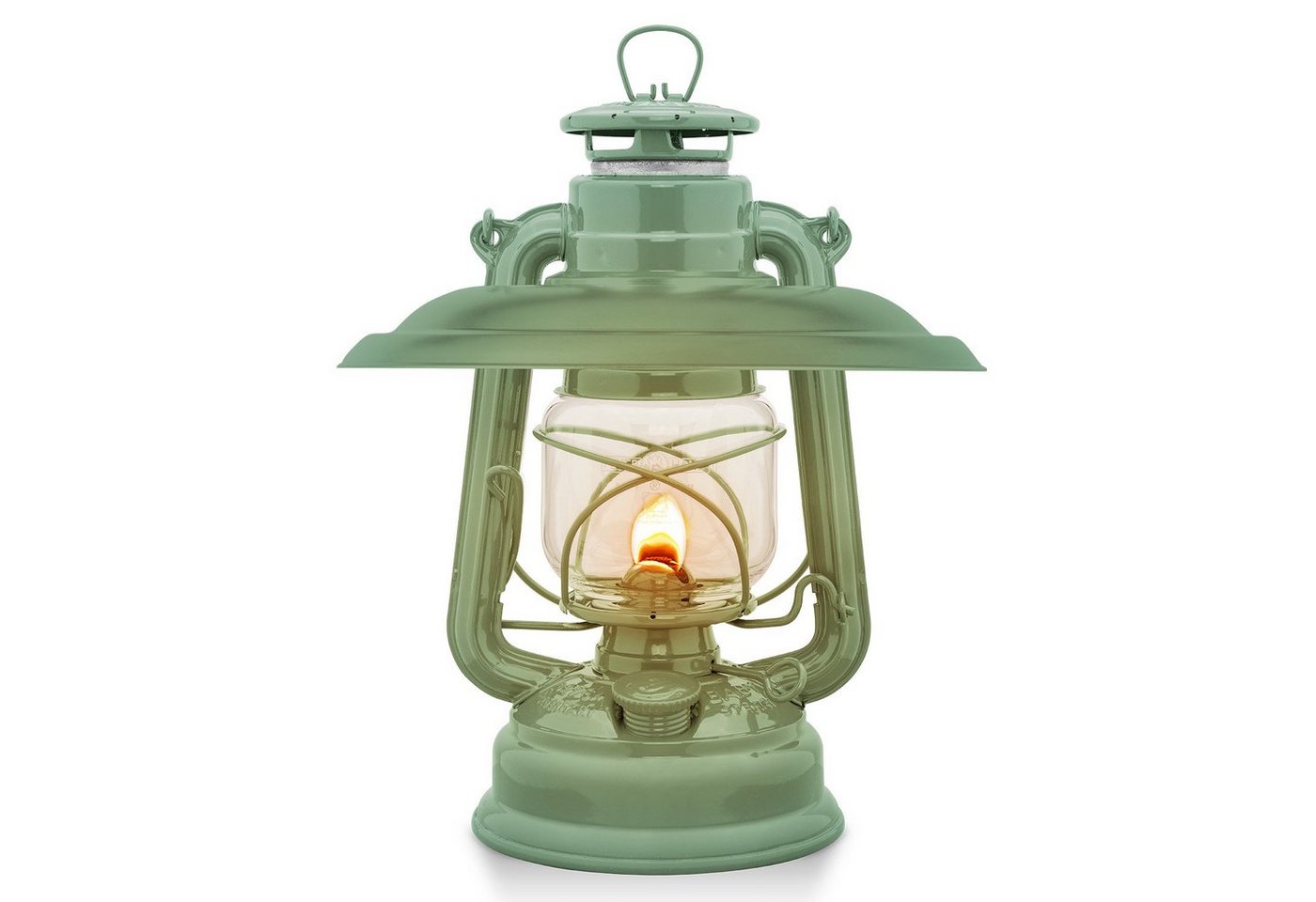 Feuerhand Outdoorkerze Sturmlaterne 276 inkl. Reflektorschirm Modell 2023 (Spar-Set, 2-tlg., 1 x Lampe + 1 x Schirm), Farbe: Sage Green, pulverbeschichtet Bild 3