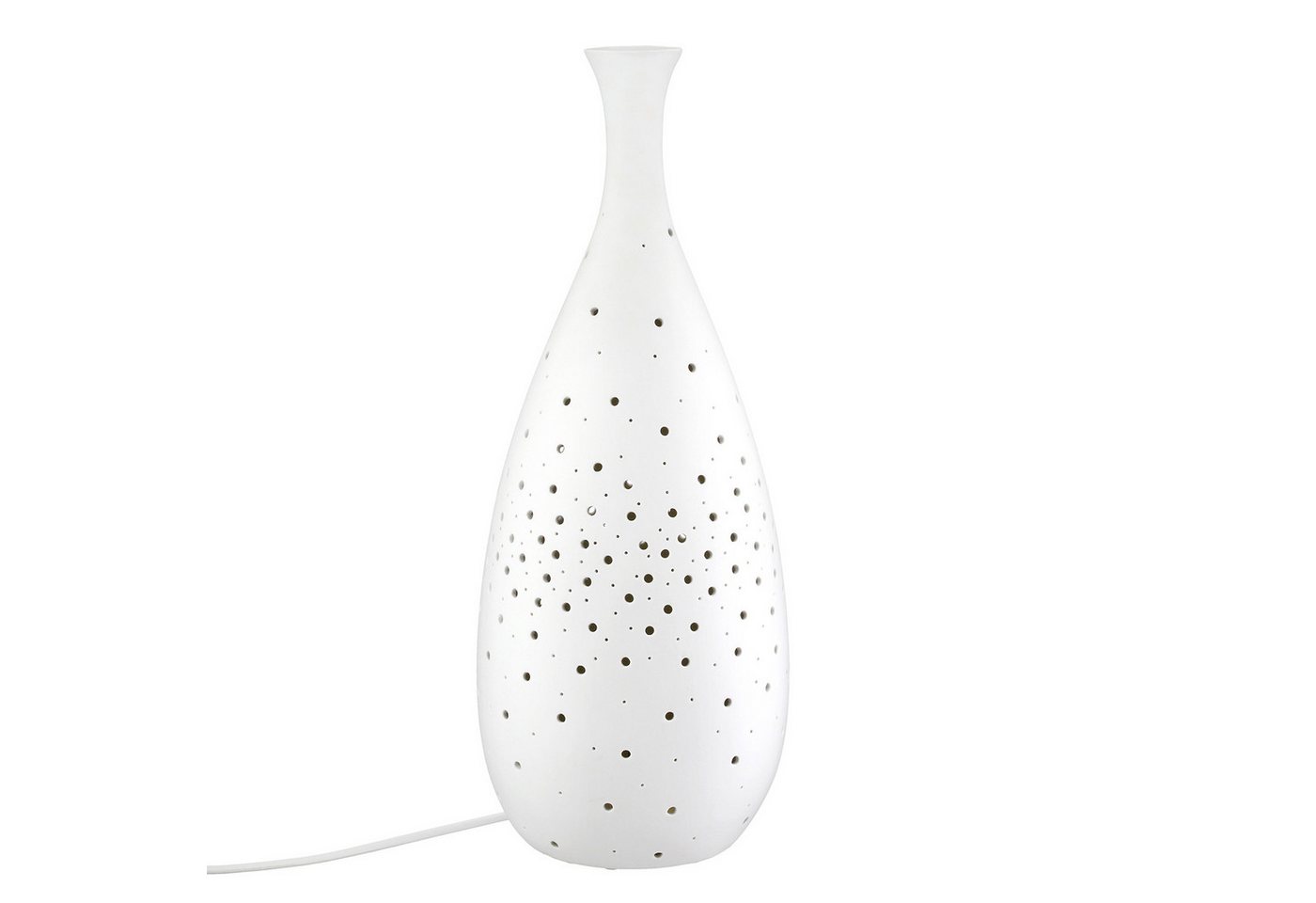 GILDE Tischleuchte GALAXY Tischleuchte - weiß - Porzellan - Höhe 42cm x Ø 16cm - Lampe, Tischlampe - Schreibtischlampe - Nachttischlampe Bild 2