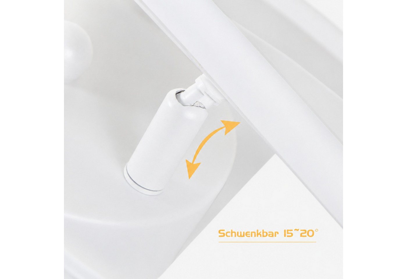 Nettlife LED Deckenleuchte Modern Schwarz/Weiß 24cm Schlafzimmer Augenschutz Deckenlampe, LED fest integriert, Warmweiß 3000K, Augenschutz,Einfache Installtion für Küche Flur Bild 5