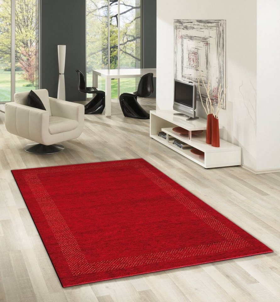 Rug Studios Teppich CASABLANCA, Rechteckig, Höhe: 20 mm, Wohnzimmer, 40 x 60 cm, Rot Bild 2