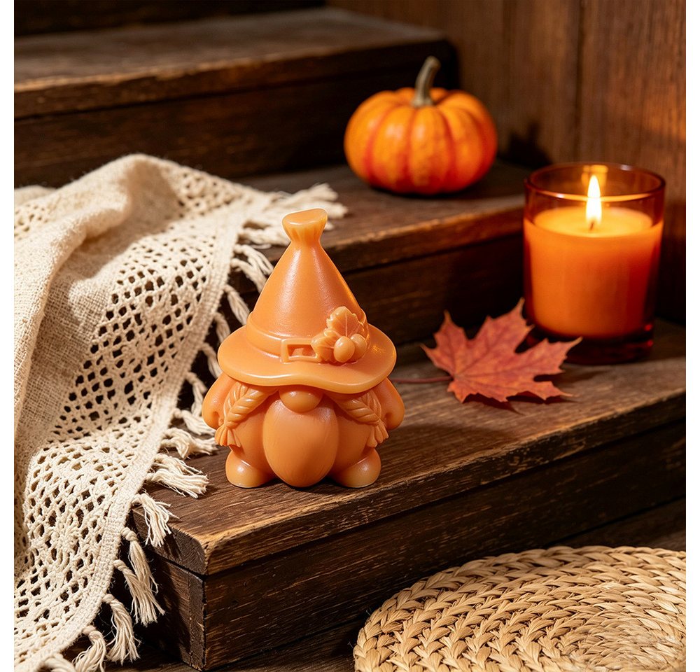 FOUORTUNATE-BEE Silikonform 2 Stück Kürbis Silikonformen Kerzen,Silikonformen Gießformen Kürbis, (Halloween Kerzen Formen Silikon,für Duftkerze,Handgefertigte Seife,Handwerk,für Herbstdeko Erntedankfest Halloween 2-tlg)