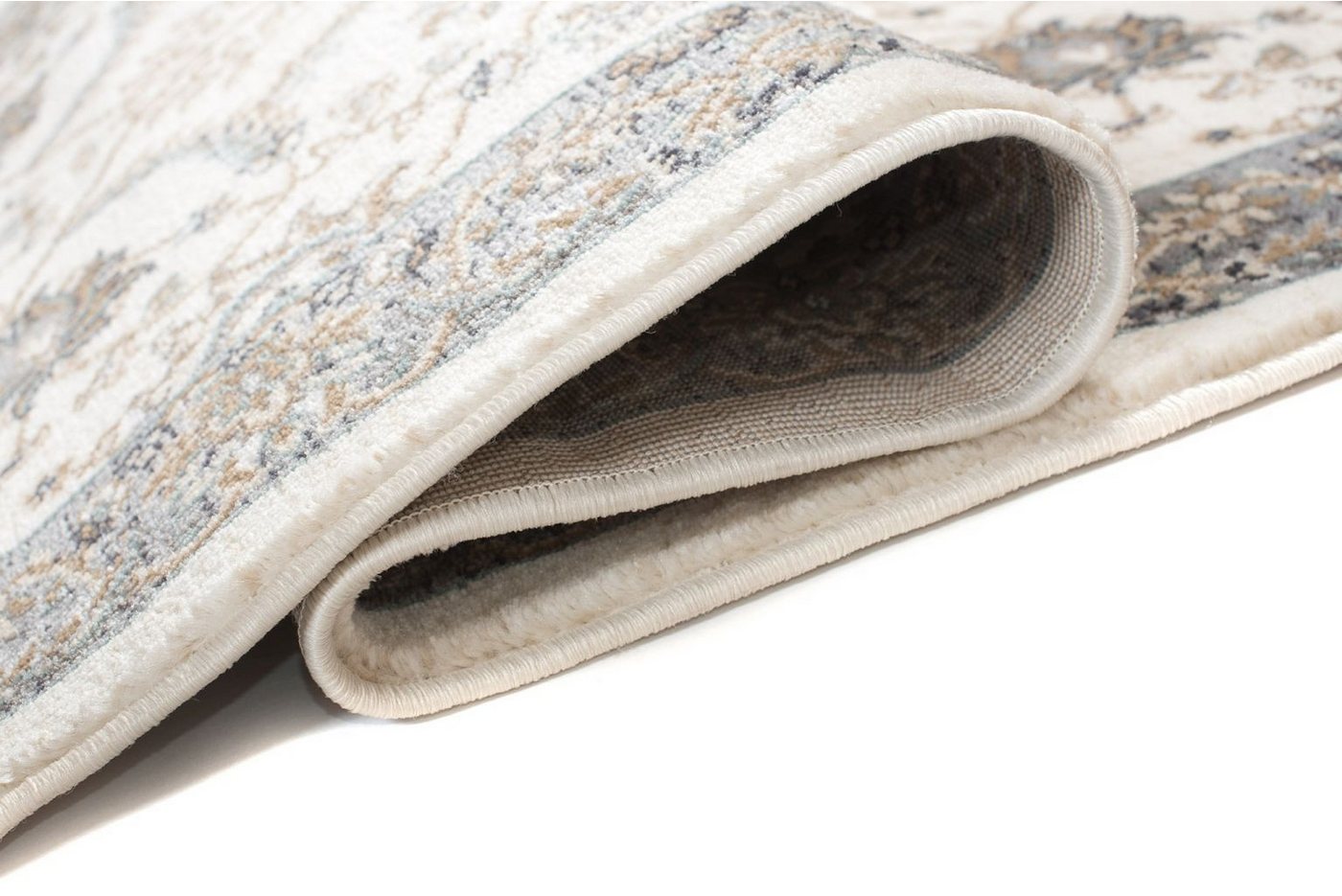 Mazovia Läufer Klassisch Bordüre Beige Creme Flur, Schlafzimmer, Diele, Fußbodenheizung Bild 2