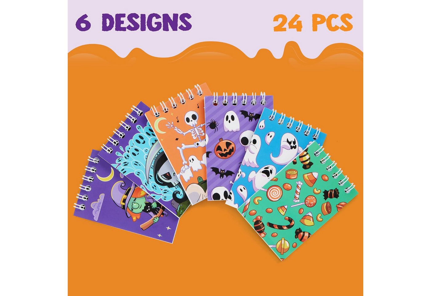 JOYIN Kreativset JOYIN 72-teiliges Halloween-Schreibwaren-Set, 24 Packs mit Bleistiften Bild 3