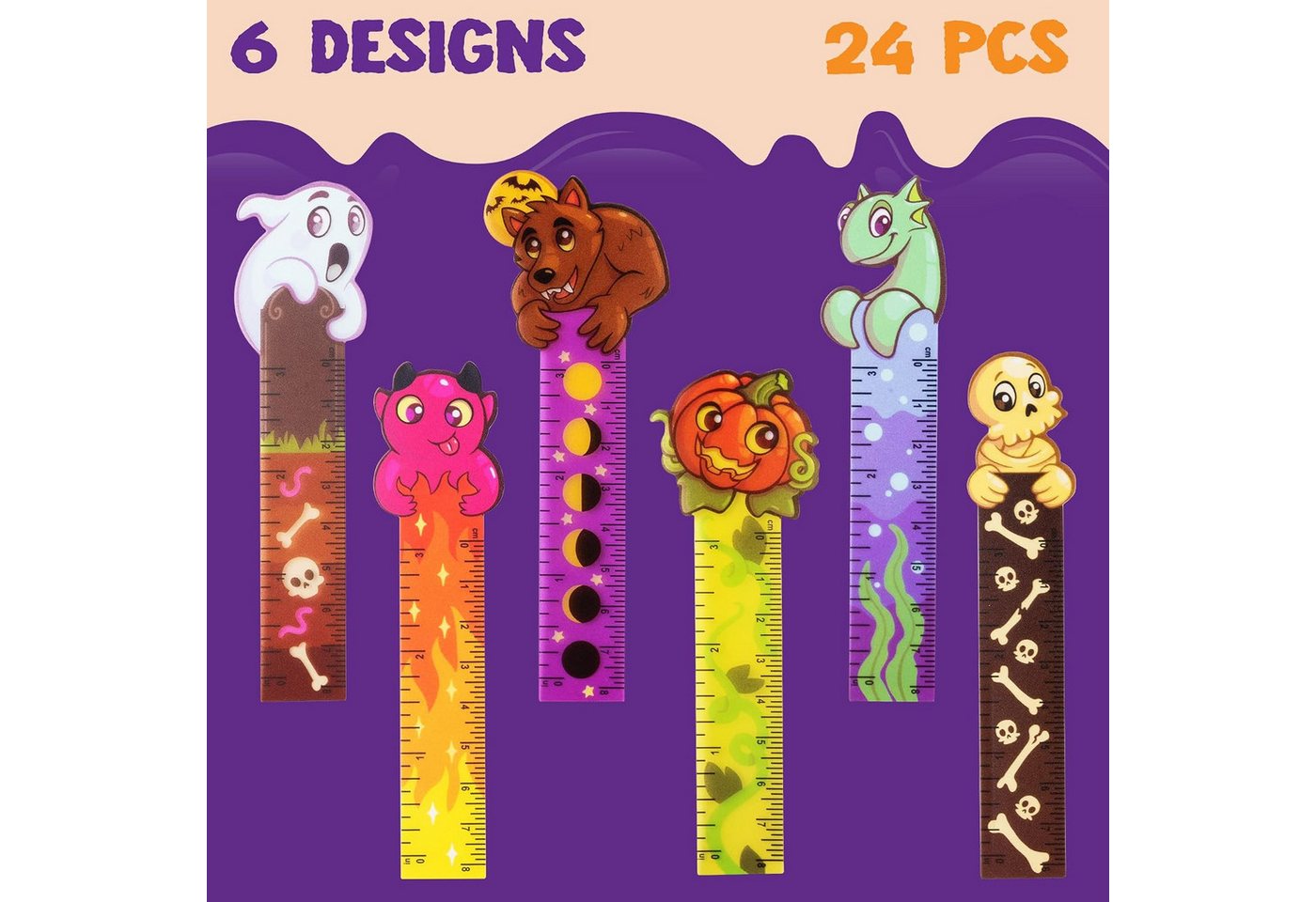 JOYIN Kreativset JOYIN 72-teiliges Halloween-Schreibwaren-Set, 24 Packs mit Bleistiften Bild 5