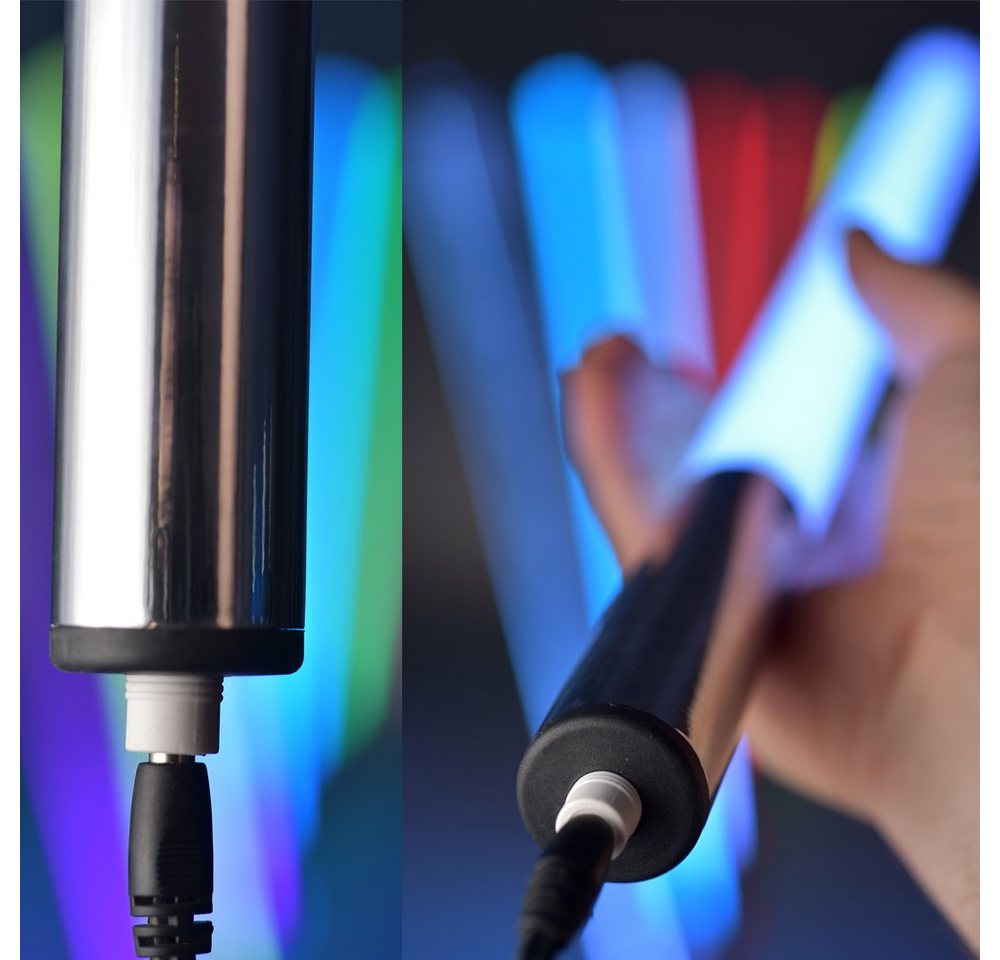 NYVI LED Dekolicht LED RGB Leuchtstab mit Fernbedienung - Lichtstab mit 8 Farben, LED fest integriert, Farbwechsel, Dimmbar, Niedriger Energieverbrauch, Hohe Lebensdauer Bild 4