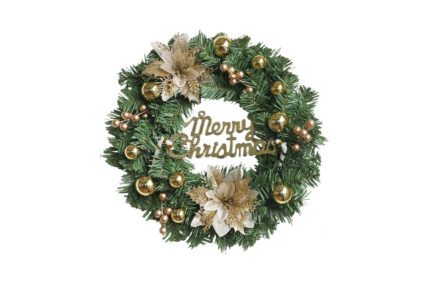 Diwzbyn Dekokranz Weihnachtskranz Haustür Deko Künstlich,Weihnachten Haustürkranz, Türkranz Weihnachten Außen,Türkranz Dekoration für Innen Außen