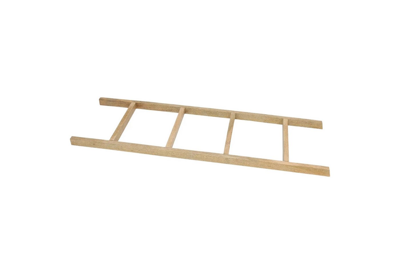 Dekoleidenschaft Dekoleiter "Natur" aus Mango Holz, 118 cm groß, Handtuchleiter, Kleiderleiter, Holzleiter 4 Stufen