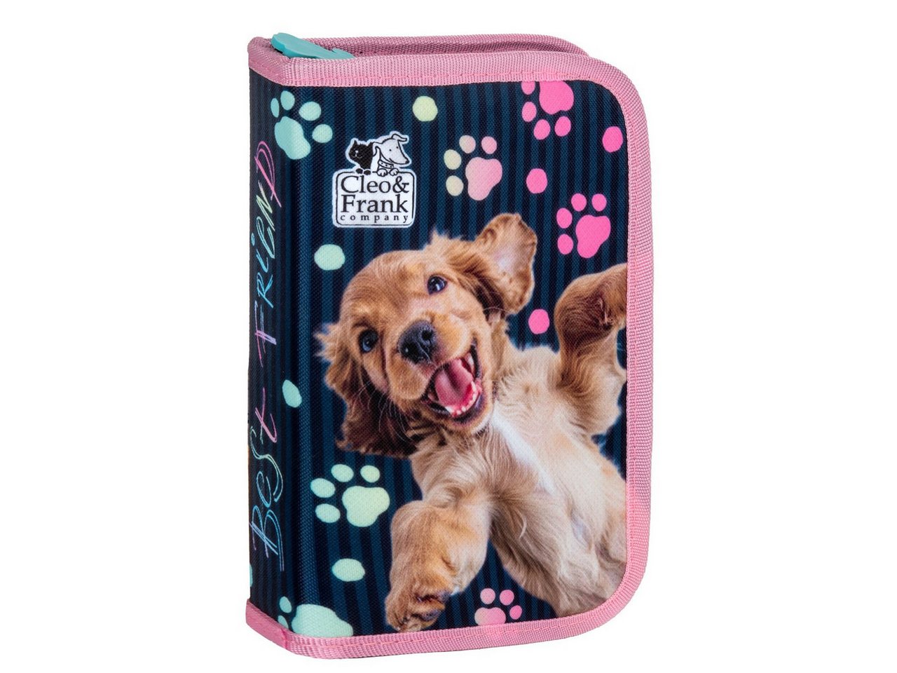 DERFORM Federtasche Süßer Hund Federmäppchen gefüllt Federmappe Stifte Mäppchen, 22tlg.