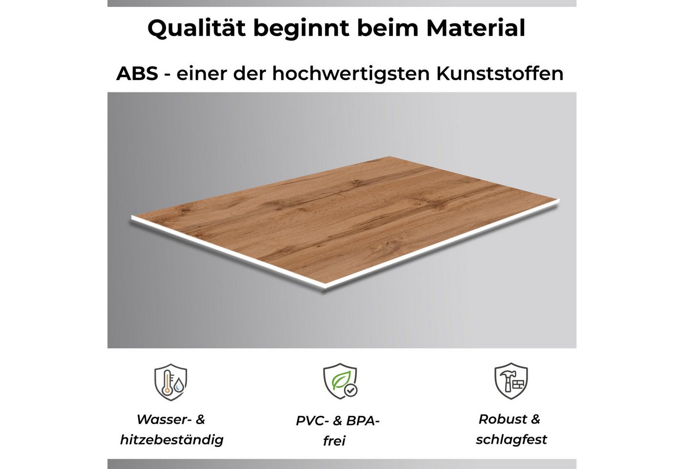 Rodnik Küchenrückwand Eiche Wotan, monolithische ABS-Platte mit Direktdruck, formstabil und langlebig Bild 2