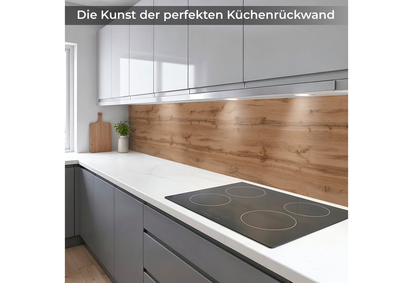 Rodnik Küchenrückwand Eiche Wotan, monolithische ABS-Platte mit Direktdruck, formstabil und langlebig Bild 5