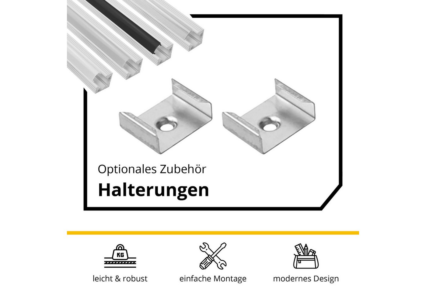 tktrading24 LED-Stripe-Profil A19 LED Profil Weiss mit Abdeckung - Premium Eckprofil 90° Bild 3