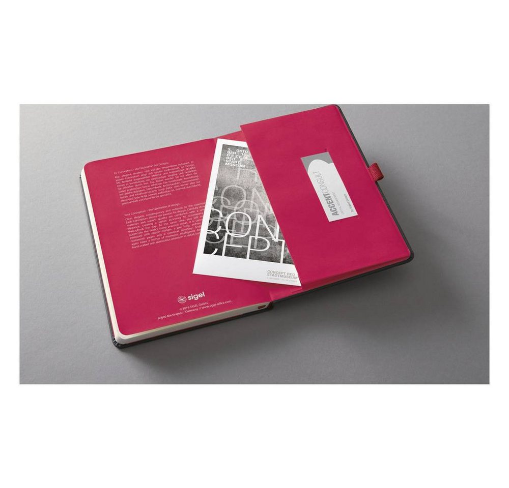 Sigel Taschenkalender Wochenkalender Conceptum 2027 Hardcover DIN A5 Schwarz, Rot 192 Seiten Bild 2
