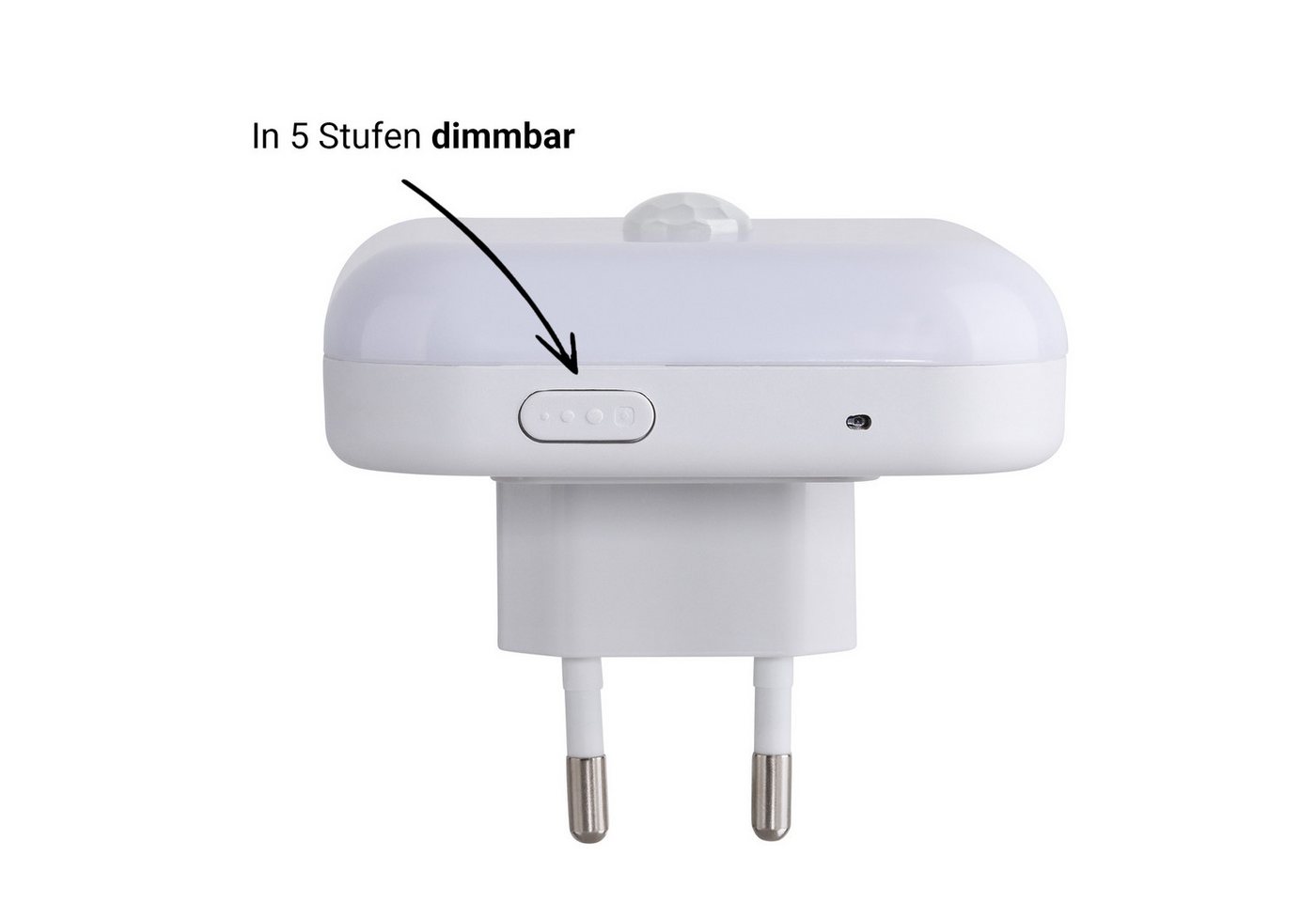 SEBSON LED Nachtlicht Steckdosenlampe 2er Set - Bewegungsmelder, Dämmerungssensor, Dimmbar, LED integriert, warmweiß, Dimmbar in 5 Stufen, Infrarot Sensor, Lichtsensor, Eurostecker 230V Bild 4
