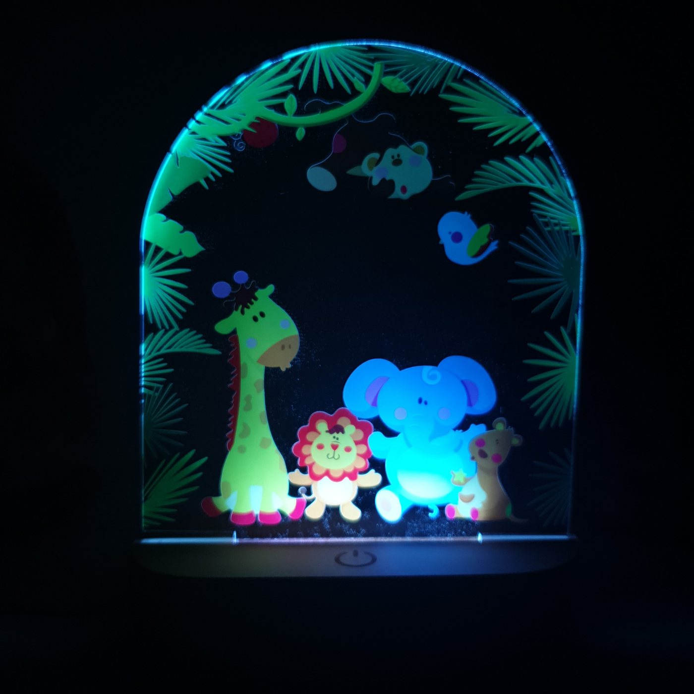 Little Lorien Nachtlicht Tiere Nachtlicht für Kinder – Farbwechsel, Holz-Basis & Fernbedienung