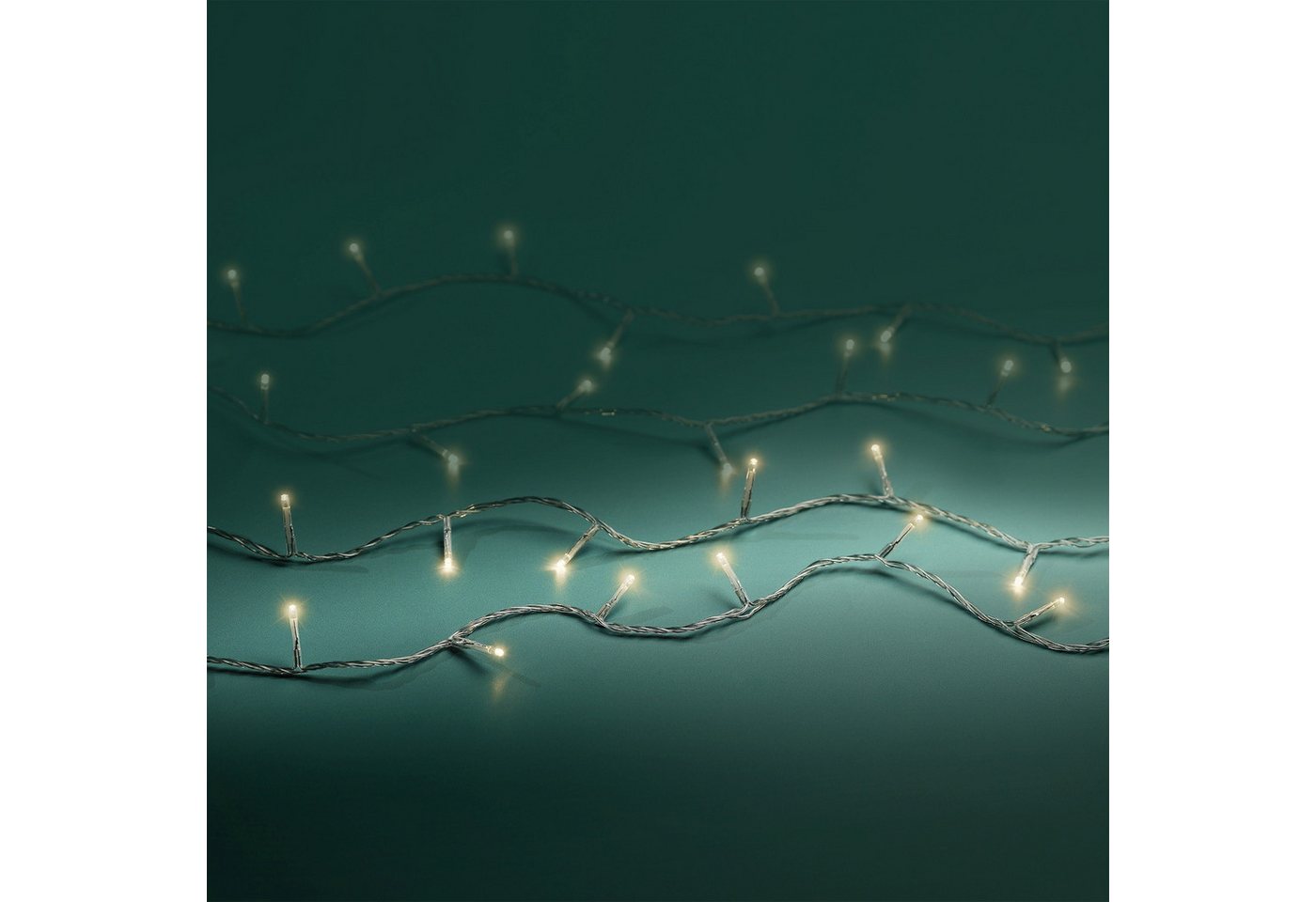 Lumineo LED-Lichterkette, LED Lichterkette 142,5cm Basic Batterie 20 LEDs Warmweiß / transparent Bild 3