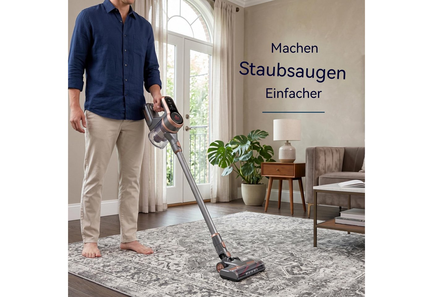 Diwzbyn Antirutsch Teppichunterlage Rutschfestes Teppichklebeband für Hartholzböden, 10er-Pack, (10-St), Wiederverwendbares Anti-Rutsch-Klebeband für Teppiche Bild 2
