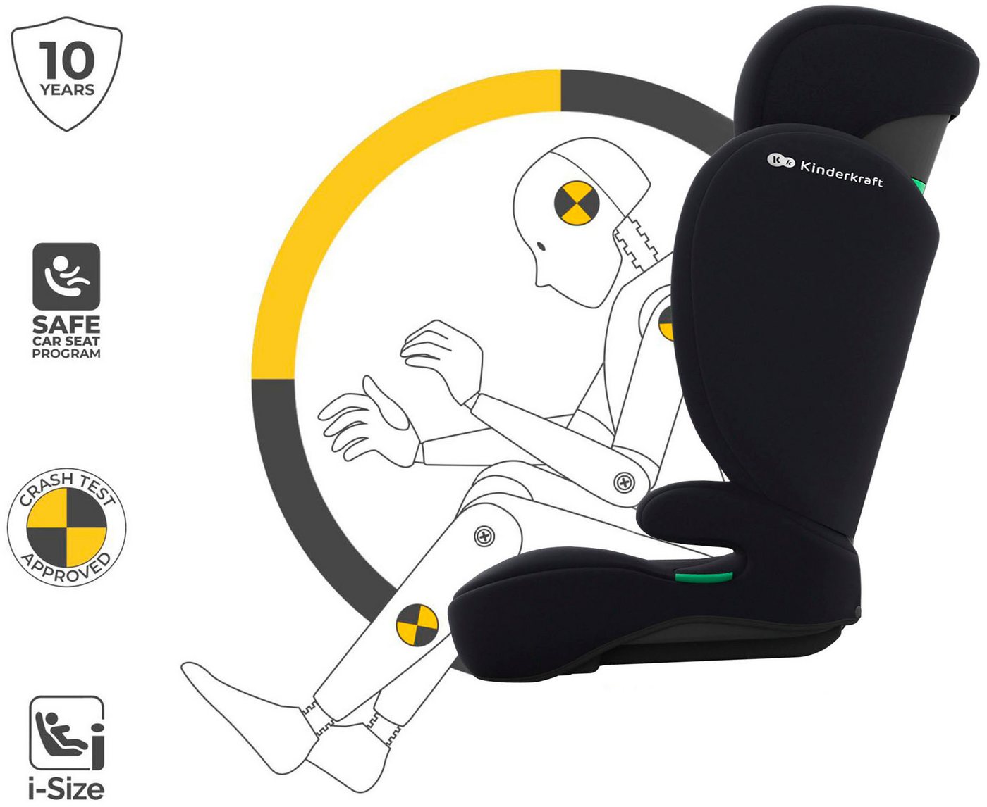Kinderkraft Autokindersitz I-SPARK 2 PLUS i-Size, ab: 3,5 Jahren, bis: 12 Jahren, ab: 100 cm, bis: 150 cm