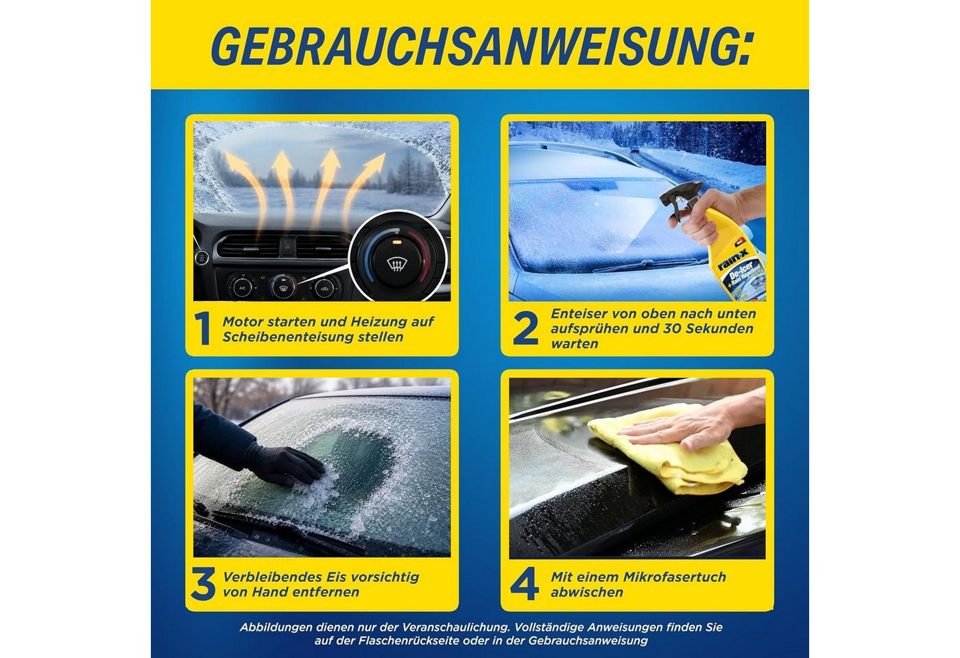 rain-x Eiskratzer Scheibenenteiser 2-in-1 Eisspray mit Regenabweiser - 500 ml Bild 4