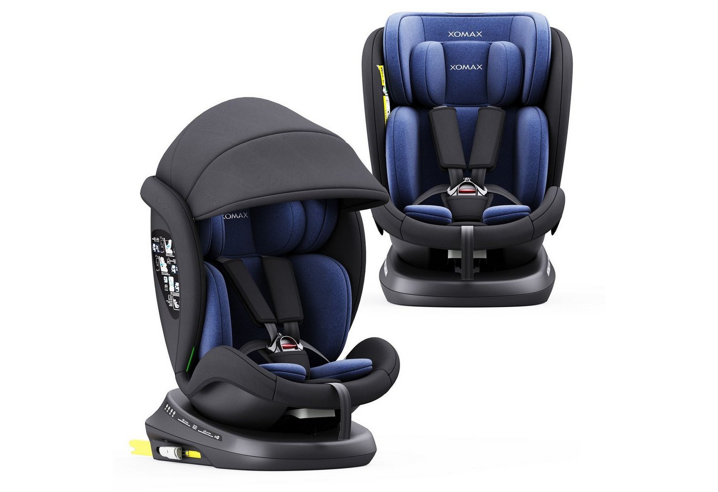 XOMAX Autokindersitz Kindersitz drehbar 360° mit ISOFIX Liegefunktion mitwachsend, ab: ab Geburt, bis: 12 Jahren, (1-tlg) Bild 3
