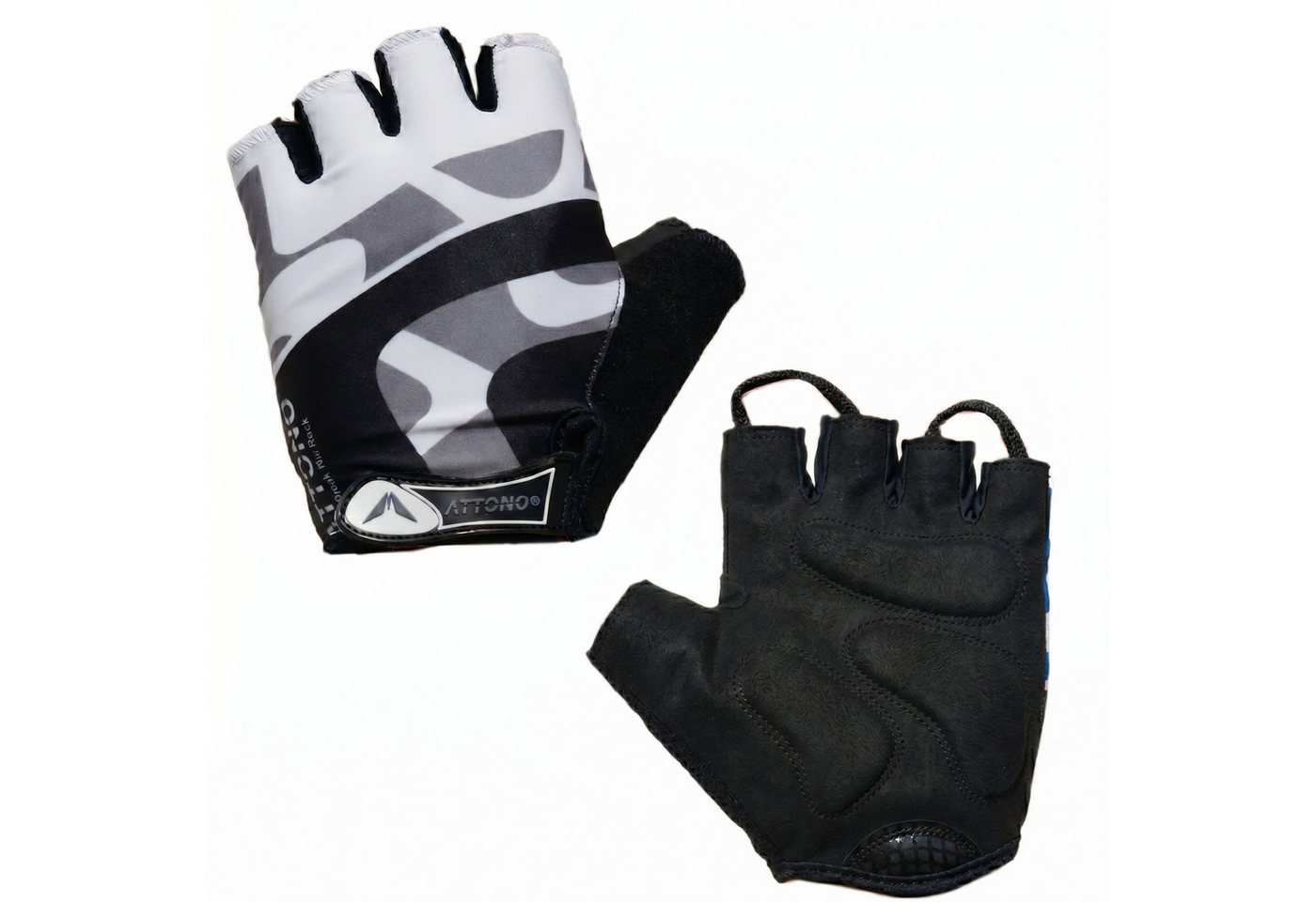 ATTONO Fahrradhandschuhe ATTONO Herren Fahrrad Mountainbike Gel Handschuhe grau