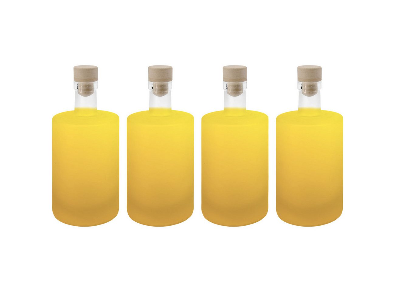 Casativo Trinkflasche Glasflaschen je 500ml mit Korkenverschluss Matt Saft Öle Likörflaschen, Vorratsflaschen in Matte-Optik Bild 4