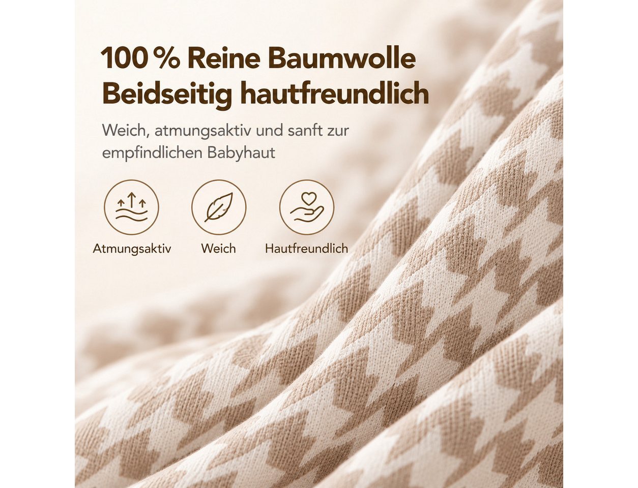 Luckice Babytrage Babytrage 100% Babytrage für Neugeborene bis Kleinkinder (Ergonomische M-Position, X-Rücken & EVA-Lendenstütze, 3 Tragepositionen, Verstellbare Schultergurte, Beige-Weiß)