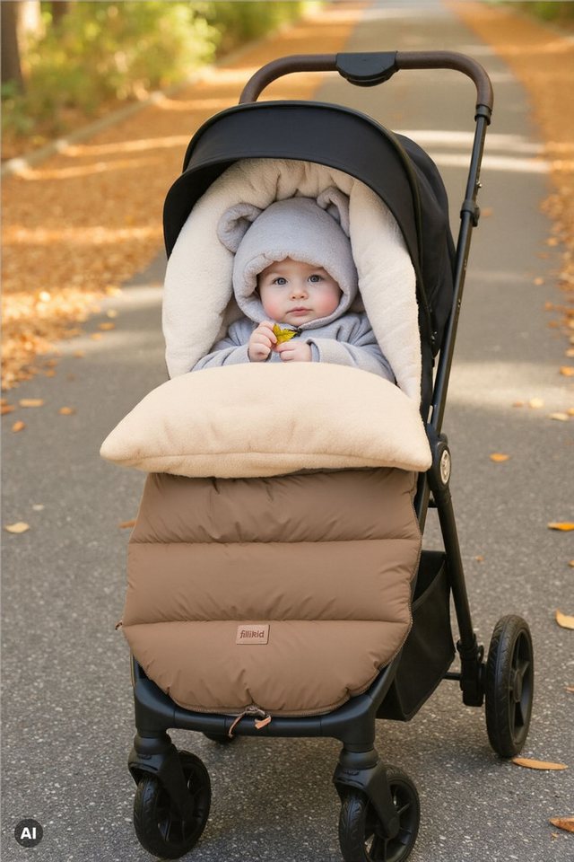 Fillikid Fußsack Winterfußsack Atlas Teddy Exklusiv Bild 4